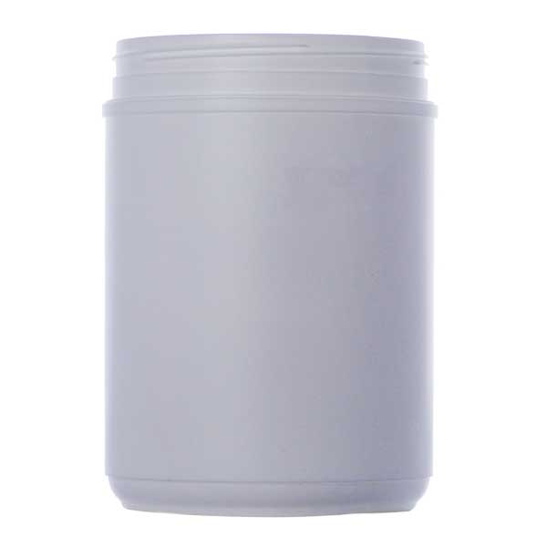  120OZ WHITE HDPE CANISTER ROUND  WITH 120-400 NECK FINISH