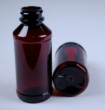 3OZ AMBER MODERN ROUND PET - 24-400