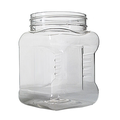 32 OZ CLEAR PET WIDE MOUTH GRIPPED SQUARE 89-400 NECK