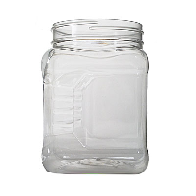 32 OZ CLEAR PET WIDE MOUTH GRIPPED SQUARE 89-400 NECK-detail image