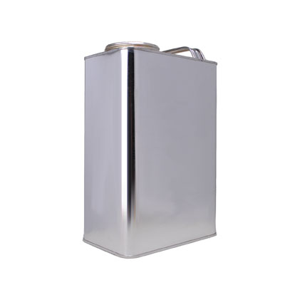 1 GALLON SILV ER TIN PLAIN F-STYLE CAN 3" CAP INCLUDED RECTANGULAR - 70MM NECK
