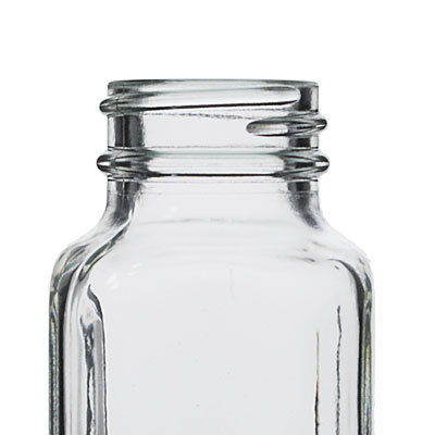 4OZ FLINT GLASS WIDE MOUTH FRENCH SQUARE  WITH 33-400 NECK FINISH-detail image