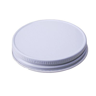 63-400 White THREADS AND KNURLED EDGE TIN PLATE  WITH Plastisol LINER