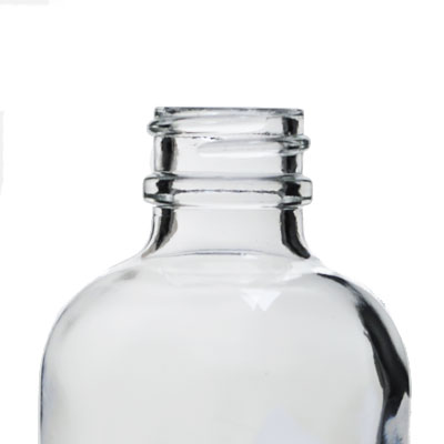 4OZ FLINT BOSTON ROUND GLASS BOTTLE - 22-405 NECK-detail image