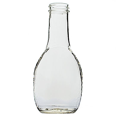 8OZ FLINT SALAD / BANJO ROUND GLASS BOTTLE - 38-400 NECK