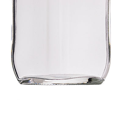 8OZ FLINT WIDE MOUTH FRENCH SQUARE GLASS BOTTLE - 43-400 NECK-detail image