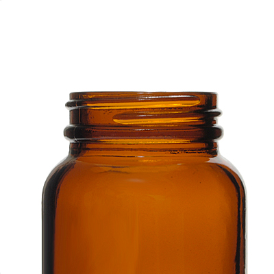 150CC AMBER WIDE MOUTH ROUND GLASS - 45-400-detail image