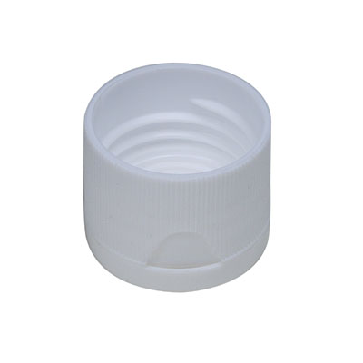 24- 410 WHITE RIB SIDE MATTE TOP FLIP TOP PLASTIC DISPENSING CAP - 0.125" ORIFICE-detail image