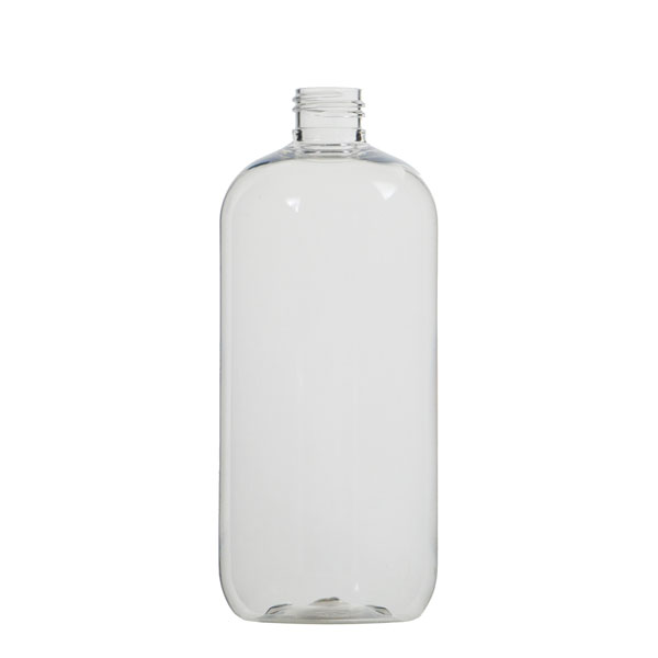 500ML CLEAR MADERA ROUND PLASTIC BOTTLE - 24-410 NECK