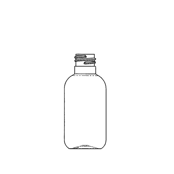 2OZ CLEAR MADERA ROUND PLASTIC BOTTLE - 20-415