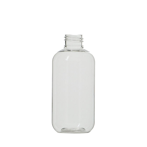 6OZ CLEAR MADERA ROUND PLASTIC BOTTLE - 24-410 NECK