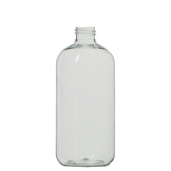 12OZ CLEAR MADERA ROUND PLASTIC BOTTLE - 24-410 NECK
