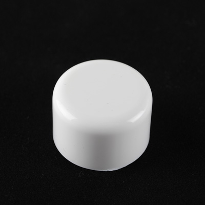 20-410 WHITE SHORT PP PLASTIC POLYDOME (CT) CAP