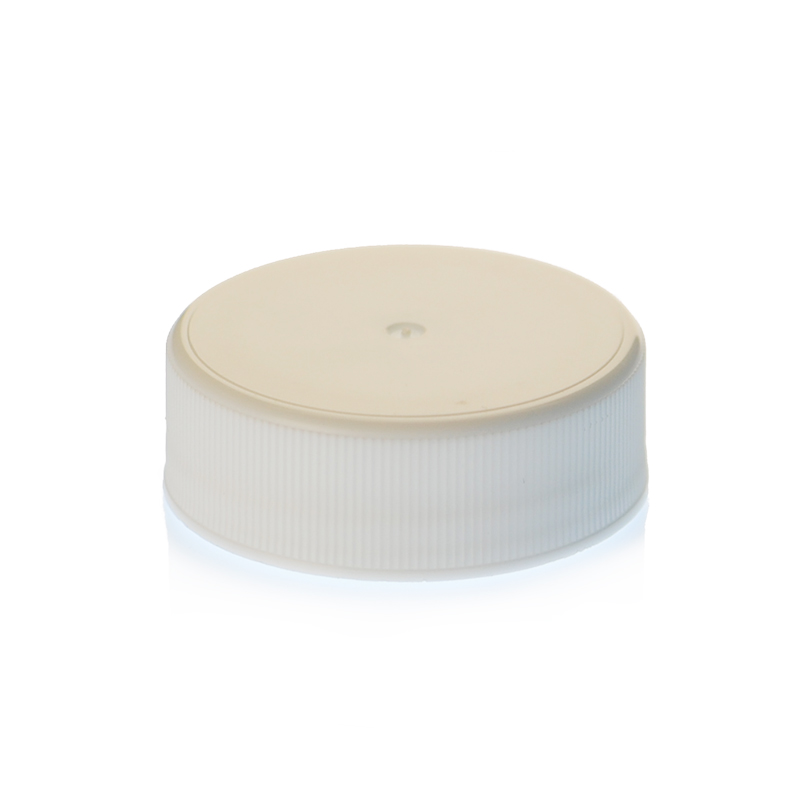 38-8TP WHITE RIB SIDE MATT TOP MEDIUM DEEP SKIRT PLASTIC CAP
