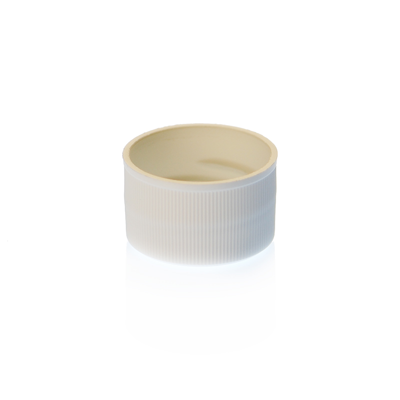 28-410 WHITE SHALLOW SKIRTED PLASTIC CAP-detail image