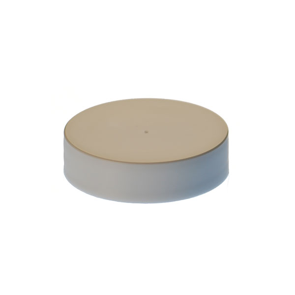 43-400 WHITE SMOOTH SIDE / SMOOTH TOP PP SHALLOW SKIRTED CLOSURE