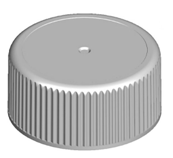 38MM WHITE PP DEEP SKIRTED CLOSURE