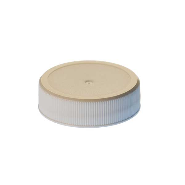 38-400 WHITE RIB SIDE / MATTE TOP PP SHALLOW SKIRTED CLOSURE