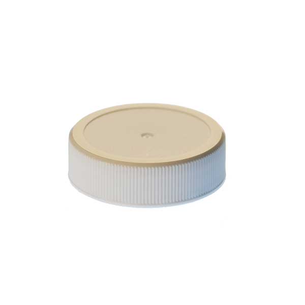 38-400 WHITE RIB SIDE / MATTE TOP PP SHALLOW SKIRTED CLOSURE