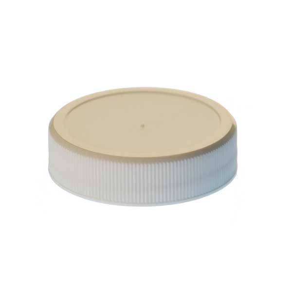 43-400 WHITE RIB SIDE / MATTE TOP PP SHALLOW SKIRTED CLOSURE
