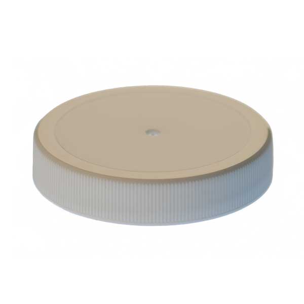 53-400 WHITE RIB SIDE / MATTE TOP PP SHALLOW SKIRTED CLOSURE