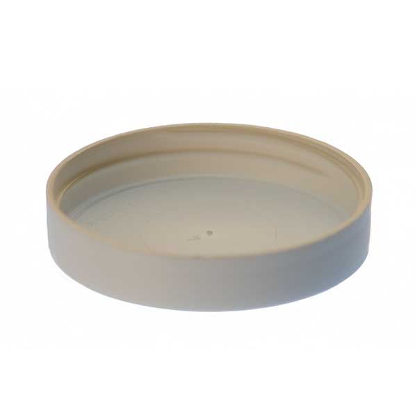 58-400 WHITE SMOOTH SIDE / SMOOTH TOP PP SHALLOW SKIRTED CLOSURE-detail image