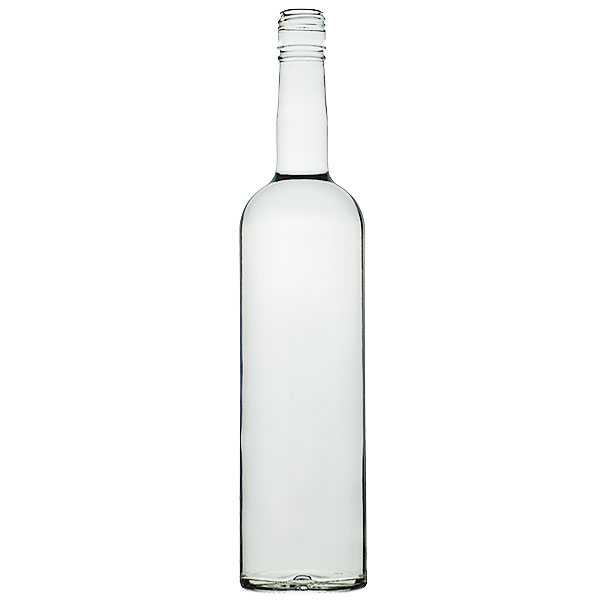 750ML FLINT LOS ANGELES ROUND GLASS BOTTLE  WITH 30-1680 NECK FINISH