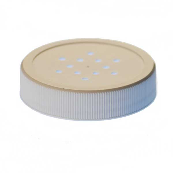 48-400 WHITE RIB SIDE / MATTE TOP PP SPECIALITY CLOSURE