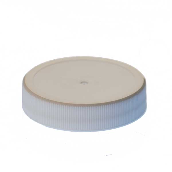 48-400 WHITE RIB SIDE / MATTE TOP PP DEEP SKIRTED CLOSURE