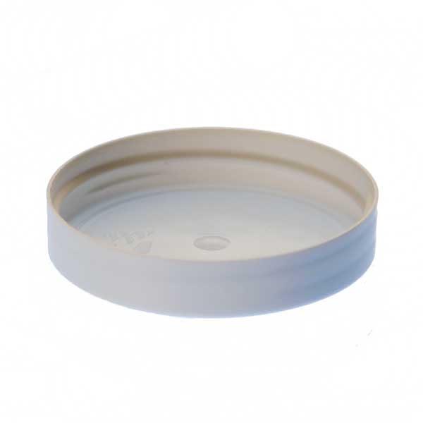53-400 WHITE SMOOTH SIDE / SMOOTH TOP PP SHALLOW SKIRTED CLOSURE-detail image