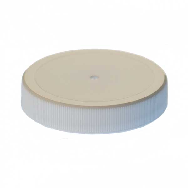 58-400 WHITE RIB SIDE / MATTE TOP PP SHALLOW SKIRTED CLOSURE
