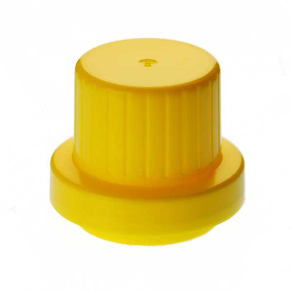50MM YELLOW RIB SIDE / MATTE TOP PP DISPENSING CLOSURE