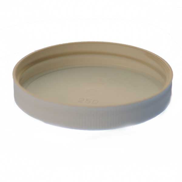 63-400 WHITE RIB SIDE / MATTE TOP PP SHALLOW SKIRTED CLOSURE-detail image