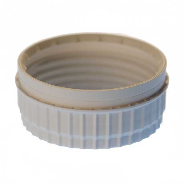 63MM WHITE RIB SIDE / MATTE TOP PP TAMPER-EVIDENT LUG STYLE CLOSURE-detail image