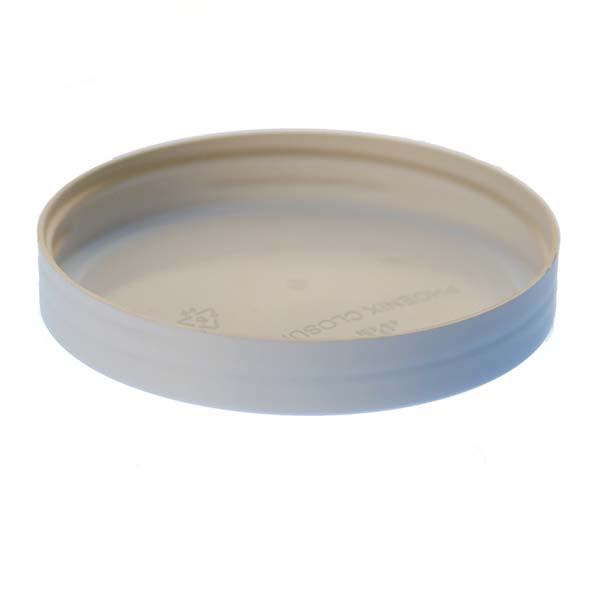 89-400 WHITE RIB SIDE / MATTE TOP PP SHALLOW SKIRTED CLOSURE-detail image