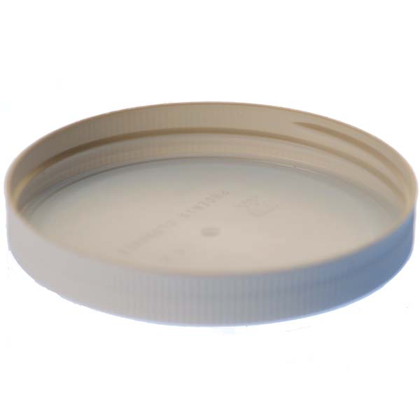 100-400 WHITE RIB SIDE / MATTE TOP PP SHALLOW SKIRTED CLOSURE-detail image