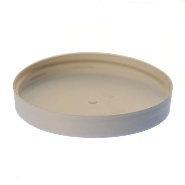 83-400 WHITE SMOOTH SIDE / SMOOTH TOP PP SHALLOW SKIRTED CLOSURE-detail image