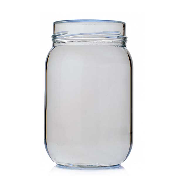 16OZ FLINT GLASS MAYO ROUND GLASS JAR - 70-2030 NECK