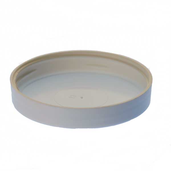 45-400 WHITE SMOOTH SIDE / SMOOTH TOP PP SHALLOW SKIRTED CLOSURE-detail image