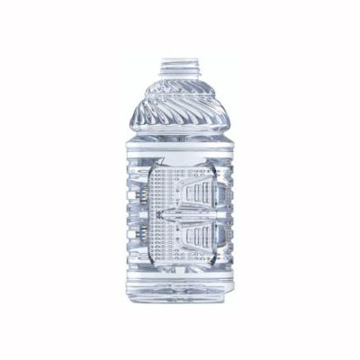  64OZ CLEAR PET HEAT SET ULTIMATE SWIRL ROUND HOT FILL COMPATIBLE WITH 43MM NECK DIAMETER