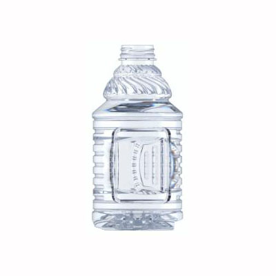 46OZ CLEAR PET HEAT SET PINCH SWIRL ROUND HOT FILL COMPATIBLE WITH 43MM NECK DIAMETER