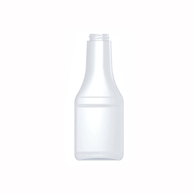 14OZ CLEAR PP HOT FILL BARMIX SWIRL FLAT OVAL WITH 33MM NECK DIAMETER
