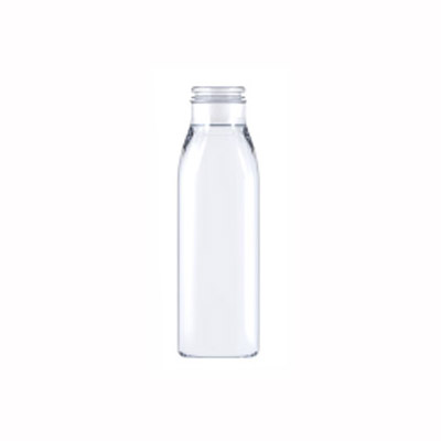 8.5OZ CLEAR PET AMBIENT FILL SQUARE WITH 25MM NECK DIAMETER