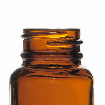 30CC AMBER WIDE MOUTH ROUND GLASS BOTTLE - 28-405 NECK-detail image