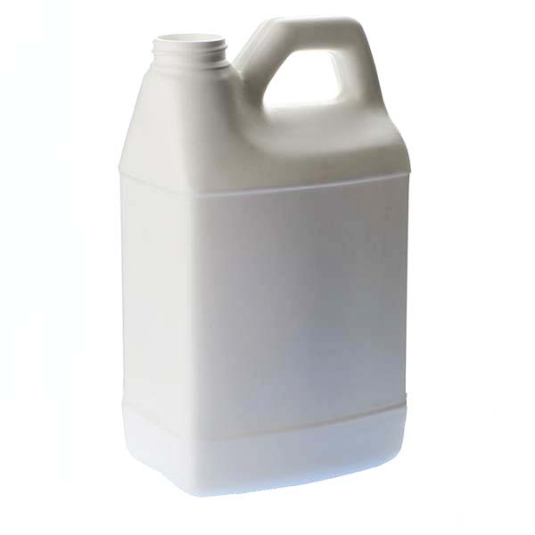64OZ WHITE HDPE F-STYLE RECTANGULAR  WITH 38-400 NECK FINISH-detail image