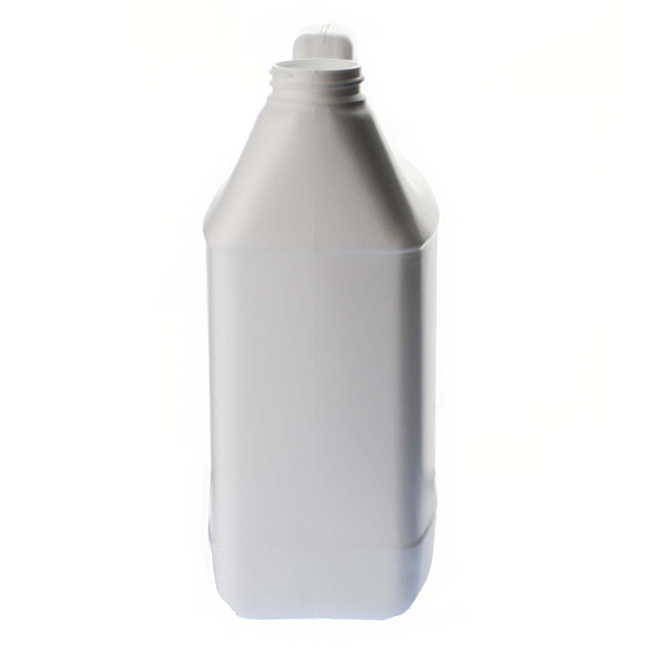 64OZ WHITE HDPE F-STYLE RECTANGULAR  WITH 38-400 NECK FINISH-detail image
