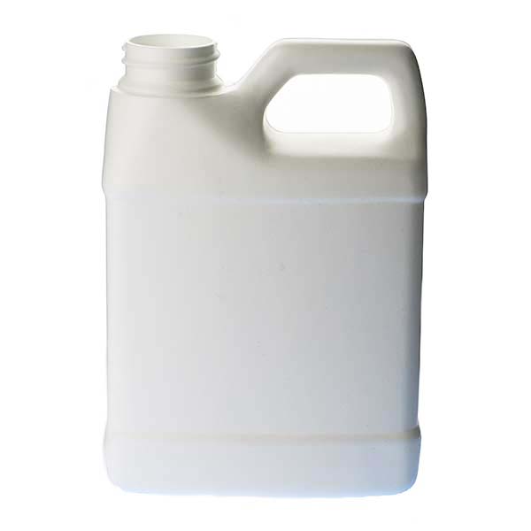 16OZ WHITE HDPE F-STYLE RECTANGULAR WITH 33-400 NECK FINISH