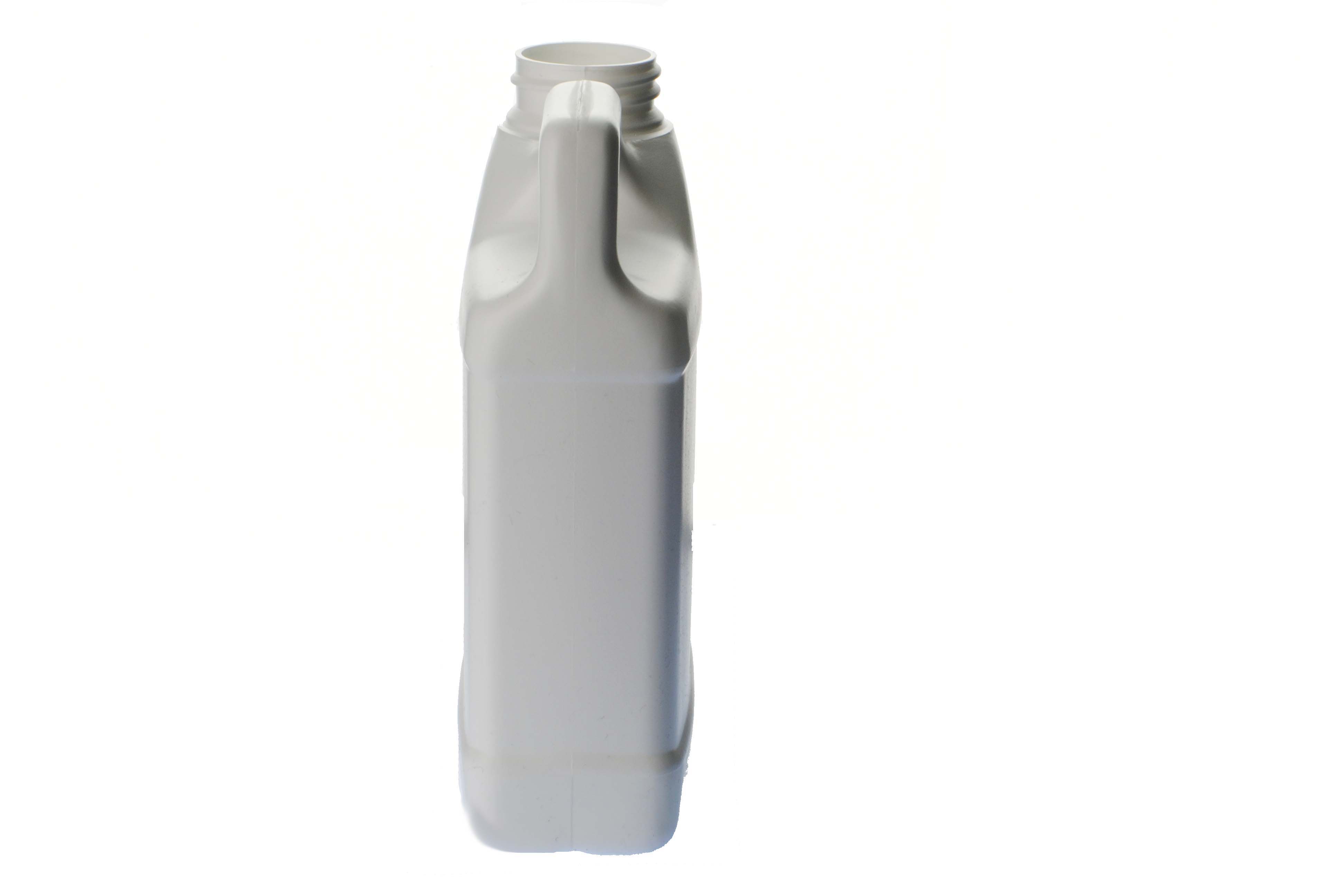 16OZ WHITE HDPE F-STYLE RECTANGULAR WITH 33-400 NECK FINISH-detail image