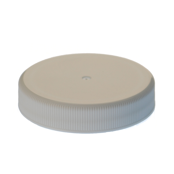 48-400 WHITE RIB SIDE / MATTE TOP PP SHALLOW SKIRTED CLOSURE