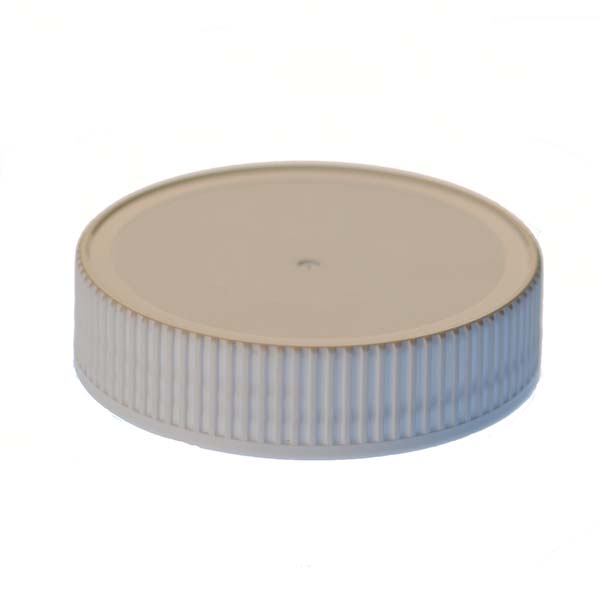 70MM WHITE RIB SIDE / MATTE TOP PP DEEP SKIRTED CLOSURE